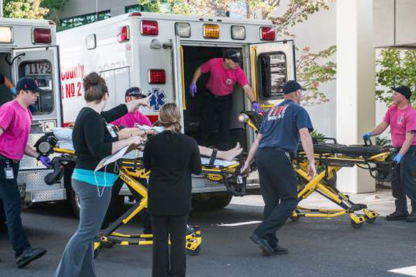 Victims of shooting taken to Mercy Medical Center. Photo Courtesy of TIME.