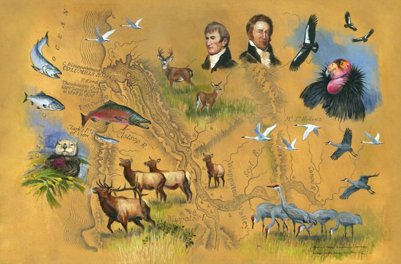 Lewis and Clark Wildlife of the Journey's End. Via rampapish.com.