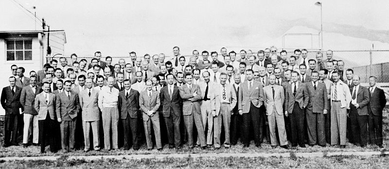 Project Paperclip team at Fort Bliss. Via commons.wikimedia.org.