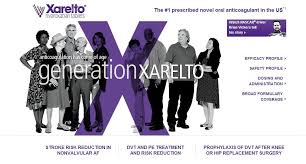 Xarelto Ad. Image Courtesy of linkedin.com.